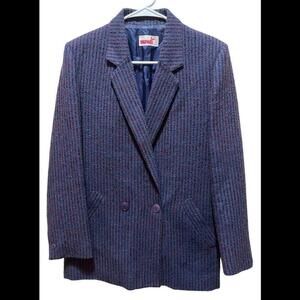 MONDI Women's EU 38 8/10  Wool Blend‎ 90/10 Coat Blazer Multicolor